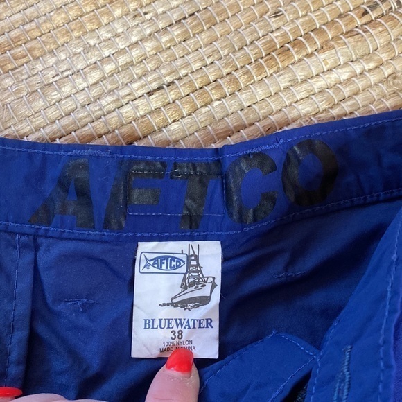 AFICO Blue Swim/Fishing Short with Button & Zipper Size 38 - Picture 3 of 10